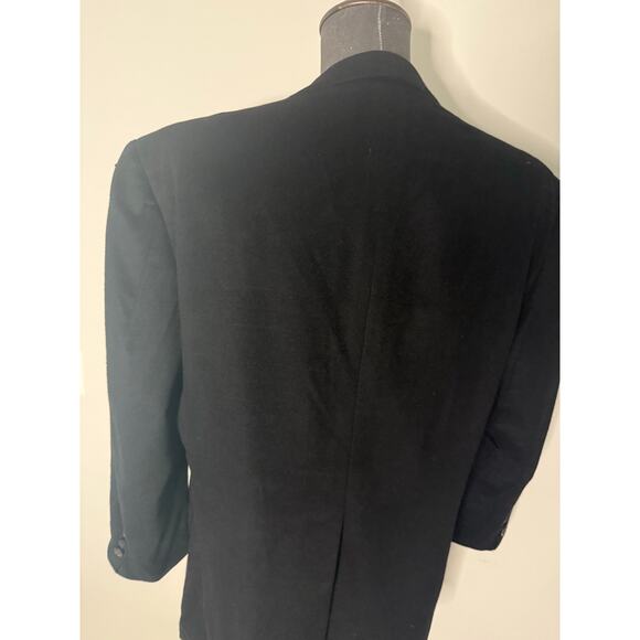 Oxxford Clothes Neiman Marcus Cashmere Suit Jacket Black Size 42 R JL - Picture 5 of 15